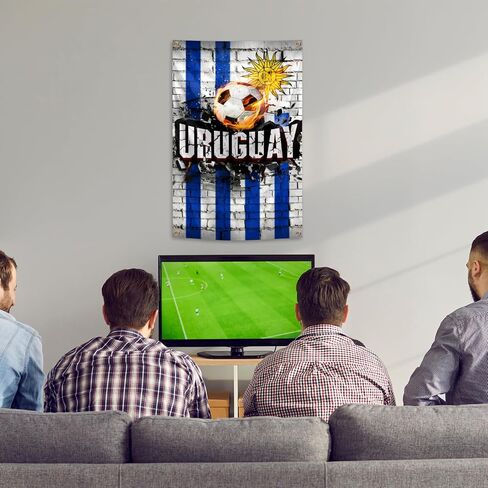 Uruguay Flag Backdrop Football Tapestry 2x3 Feet Wall Hanging Soccer Decor for Living Room Office Club Sports Activities Party Indoor and Outdoor Decor in Kuwait