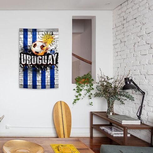 Uruguay Flag Backdrop Football Tapestry 2x3 Feet Wall Hanging Soccer Decor for Living Room Office Club Sports Activities Party Indoor and Outdoor Decor in Kuwait