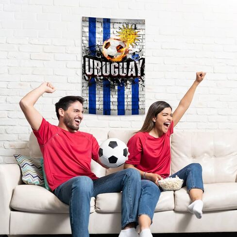 Uruguay Flag Backdrop Football Tapestry 2x3 Feet Wall Hanging Soccer Decor for Living Room Office Club Sports Activities Party Indoor and Outdoor Decor in Kuwait