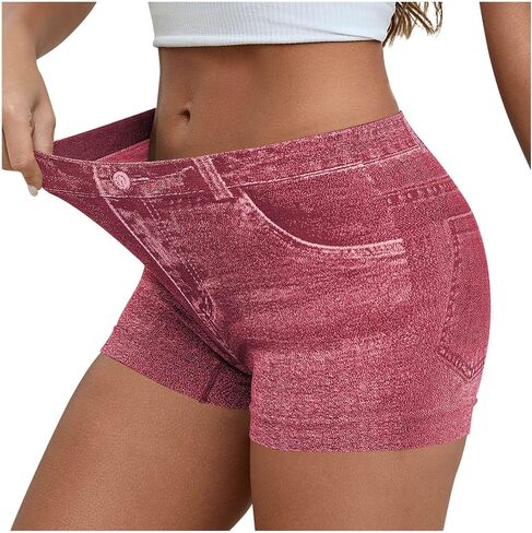 Women Jean Shorts Mid Rise Stretchy Comfort Button Up Casual Denim Short with Pockets Fashion 2026 in Kuwait