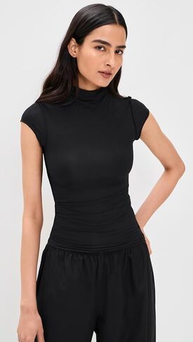 Reese Mock Neck Top - Tangerine in Saudi Arabia