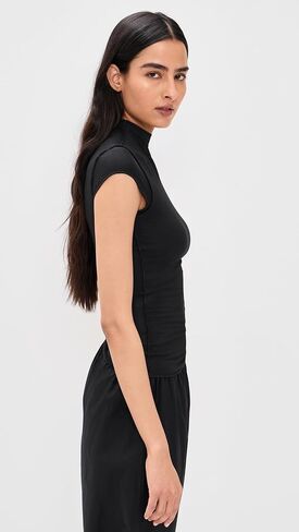 Reese Mock Neck Top - Tangerine in Saudi Arabia