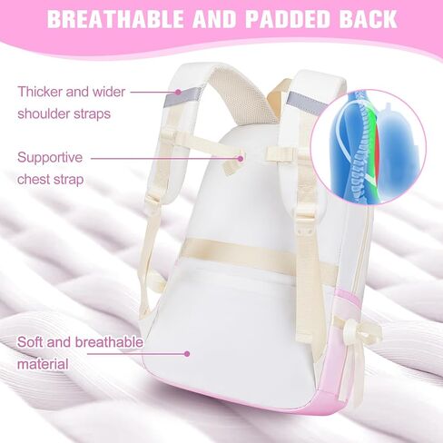 Bevalsa Backpack for Girls, Bow School Backpack for Kids with Lunch Bag & Pen Case, Cute Bookbag for Teens Girls Children for Elementary Middle High College Student, Back To School Gift (Beige Pink) in Saudi Arabia