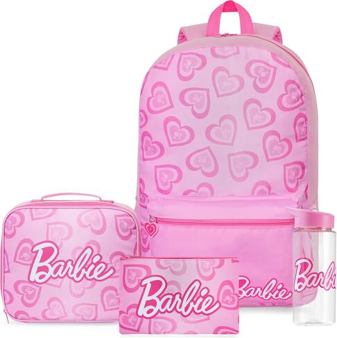 Get Trend Disney Minnie Mouse Kids Backpack Set 4 Pcs with 18in Bookbag, Insulated Lunch Bag, Pencil Case & BPA-Free Water Bottle for School Travel, Gifts for Girls (Pink Minnie) in Saudi Arabia