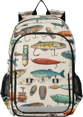 Fisyme Sports Motocross Motorcycles School Backpack Laptop Backpack Bags Bookbag Travel Casual Computer Notebooks Daypack in Kuwait