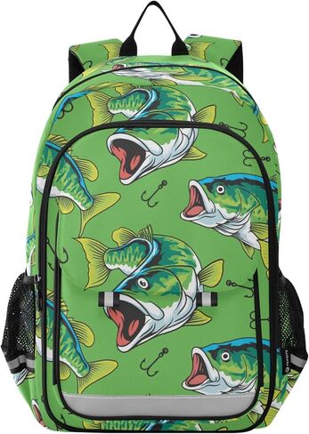 Fisyme Sports Motocross Motorcycles School Backpack Laptop Backpack Bags Bookbag Travel Casual Computer Notebooks Daypack in Kuwait