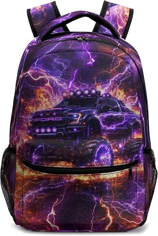 Monster Truck Backpack for Boys Cool Car Kids Bookbag Preschool Toddler Truck Book Bags Kindergarten Elementary School Bag Lightweight Child Back Pack for Daycare Nursery Travel in Saudi Arabia
