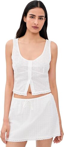 Good American Women's The Eyelet Top in Kuwait
