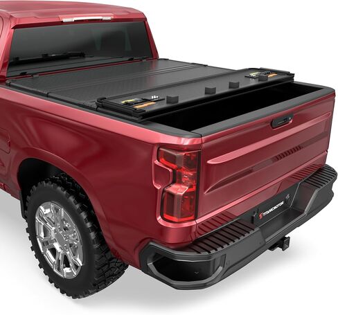 Soft Quad Fold Truck Bed Tonneau Cover Compatible for 2019-2024 2025 Chevy Silverado/GMC Sierra 1500 Fleetside New Body Style 4-Fold 5.8FT 69.3 inch in Kuwait
