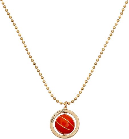 قلادة Alex and Ani لكرة السلة الدوارة، من النحاس الذهبي اللامع in Kuwait