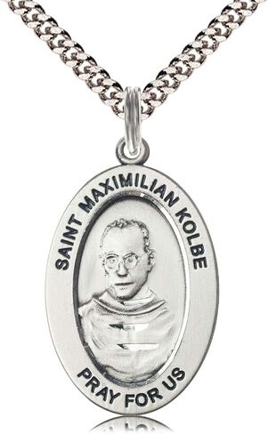 Sterling Silver St. Maximilian Kolbe Pendant in Kuwait