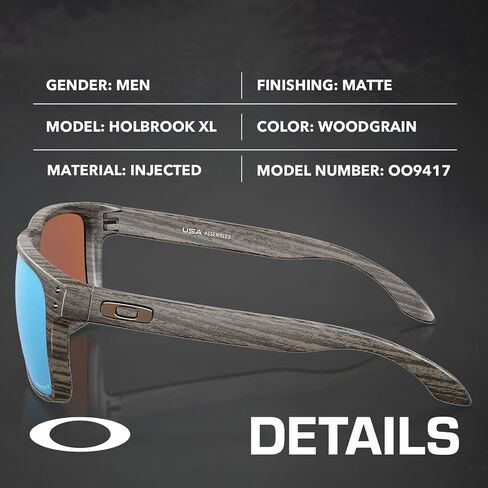 Oakley HOLBROOK XL WOODGRAIN COLLECTION OO9417 Square Shape Sunglasses With Official Eyewear Kit in Kuwait