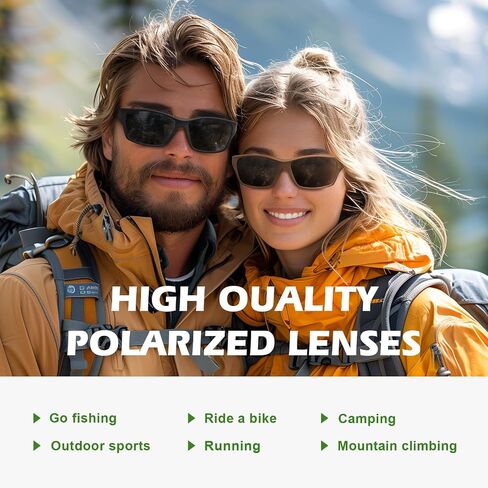 Fanshen Polarized Sunglasses for Men Women, Wrap Around Sunglasses for Mens Womens Cycling Running UV Protection in Kuwait