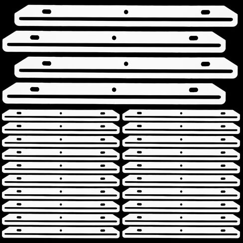 24Pcs 3 Hole Magazine Binder Inserts Holders, 11.81 x 1.14 Inch, 3 Ring Binder Strips, Punched Magazine Holder for File Book Music Folder & Document Storage (Translucent White) in Kuwait