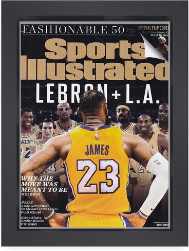 إطار صورة من الخشب الصلب لمجلة Sports Illustrated (1994-حاليًا) إطار عرض صندوق الظل | تشتمل على زجاج شبكي أكريليك وظهر خالٍ من الأحماض وشماعة مسننة (تناسب أي مجلة بحجم 8 × 10.5 بوصة) in Kuwait