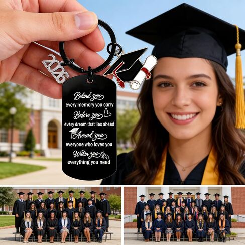 Lapsia Class of 2026 Graduation Keychain – Inspirational Grad Gift for Her & Him, Personalized Keepsake, High School & College Graduation Party Favor in Saudi Arabia