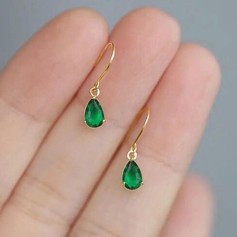 Dainty Drop Earrings with Pear CZ for Women Romantic Jewelry in Kuwait