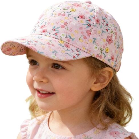 Mealah Toddler-Trucker-Hat Baseball-Cap for Girls - Adjustable Kids Quick Dry Mesh Summer Sports Hat for 3-6 Years Old in Kuwait