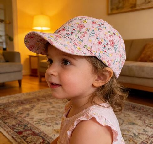 Mealah Toddler-Trucker-Hat Baseball-Cap for Girls - Adjustable Kids Quick Dry Mesh Summer Sports Hat for 3-6 Years Old in Kuwait