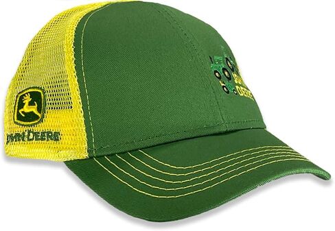 John Deere Embroidered 3 Tractors Toddler Mesh Back Hat, Jd Green in Kuwait