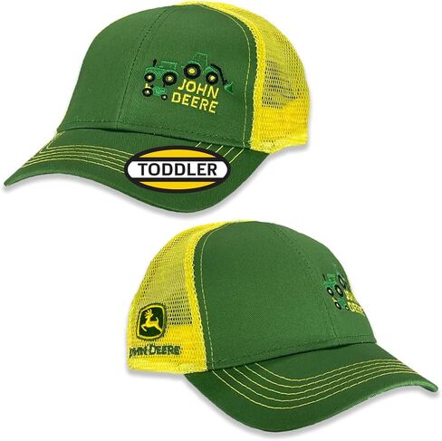 John Deere Embroidered 3 Tractors Toddler Mesh Back Hat, Jd Green in Kuwait