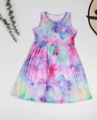 5-Pack Girls Dress,Casual Comfortable Girls Sleeveless Dress for Kids Spring Summer,Outdoor in Saudi Arabia