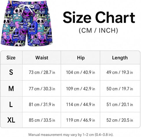 Men Beach Shorts Elastic Waist Drawstring Athletic Shorts Hawaiian Tropical Printed Casual Swimsuit with Pockets in Kuwait