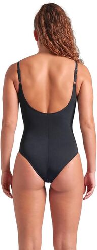 بدلة سباحة نسائية من ARENA Abyss Shapewear على شكل حرف U من البوليستر، حمالة صدر مدمجة للسيدات، ملابس سباحة للتحكم في البطن، متعدد/أسود، مقاس أمريكي 38 in Kuwait