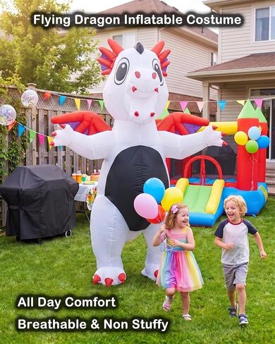 Inflatable Dinosaur Costume Winged Flying ​Dragon Blow Up Costumes for Adult Halloween Cosplay Party in Saudi Arabia
