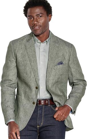 Johnston & Murphy Men's Conley Blazer, Classic Fit, Linen Blend, 2-Button Notch Lapel in Kuwait