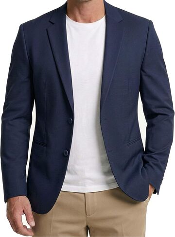 Men's Slim Fit Lightweight Two Button Blazer Casual Sport Coats Classic Solid Color Modern Suit Jacket in Kuwait