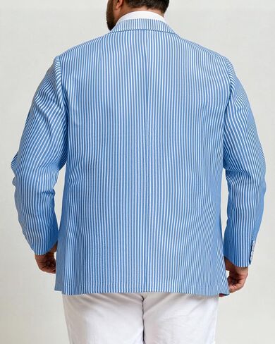 Men's Big and Tall Striped Seersucker Blazer Casual Lightweight Suit Jacket Summer Beach Wedding Daily Wear in Saudi Arabia