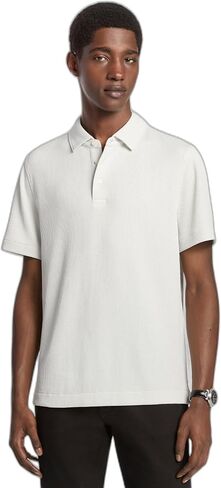 Michael Kors Men's Textured Waffle Knit Polo in Kuwait