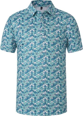 Mens Golf Shirts Funny Golf Polo Shirts for Men Moisture Wicking Quick Dry Athletic Casual Short Sleeve Shirts in Saudi Arabia