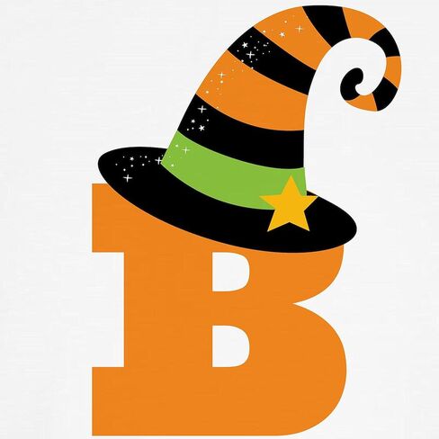CafePress Halloween Letter B Witch Monogram Kids Baseball Je Kids Cotton Baseball Jersey, 3/4 Raglan Sleeve Shirt in Kuwait
