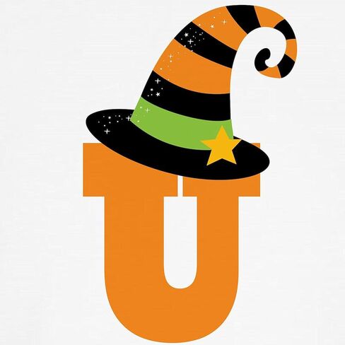 CafePress Halloween Letter U Witch Monogram Kids Baseball Je Kids Cotton Baseball Jersey, 3/4 Raglan Sleeve Shirt in Kuwait