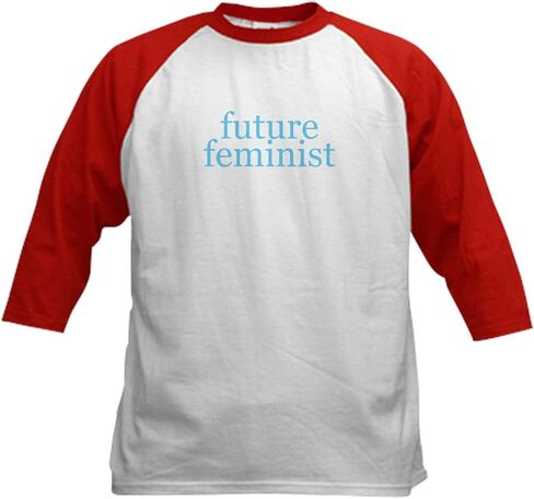 قميص بيسبول للأطفال من CafePress Future Feminist قطن جيرسي بيسبول، قميص بأكمام 3/4 راجلان in Kuwait