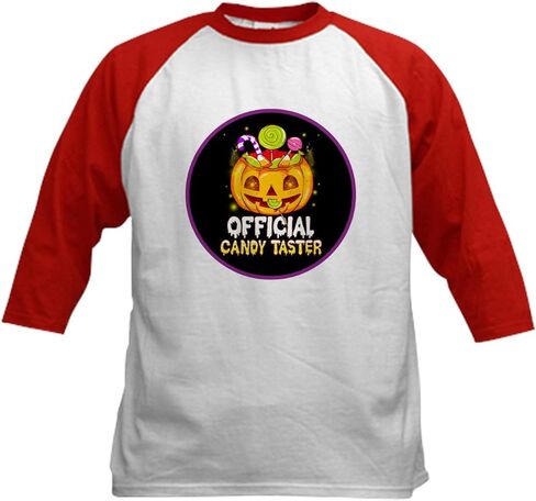 CafePress Candy Taster Halloween Baseball Jersey Kids Cotton Baseball Jersey, 3/4 Raglan Sleeve Shirt in Kuwait