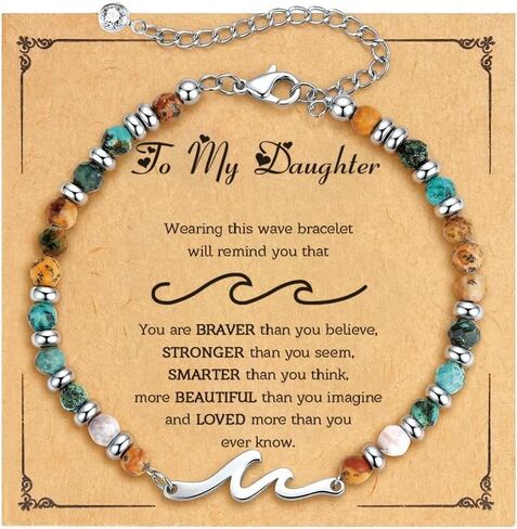C-leen Wave Bracelets for Women Girls, Unique Gifts for Women, Mom, Friends, Sister, Daughter, Wife, Sister on Birthday Christmas Jewelry Trendy Stuff in Saudi Arabia