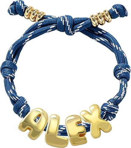 2Pcs Personalized Bubble Bracelet Patriotic Jewelry USA Accessories Bubble Initial Bracelet with America 250 Red White and Blue Bracelets for women Men USA 4th of July Bracelets in Saudi Arabia