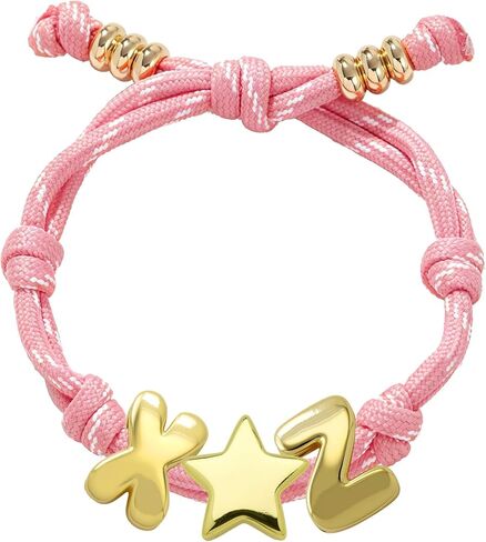2Pcs Personalized Bubble Bracelet Patriotic Jewelry USA Accessories Bubble Initial Bracelet with America 250 Red White and Blue Bracelets for women Men USA 4th of July Bracelets in Saudi Arabia