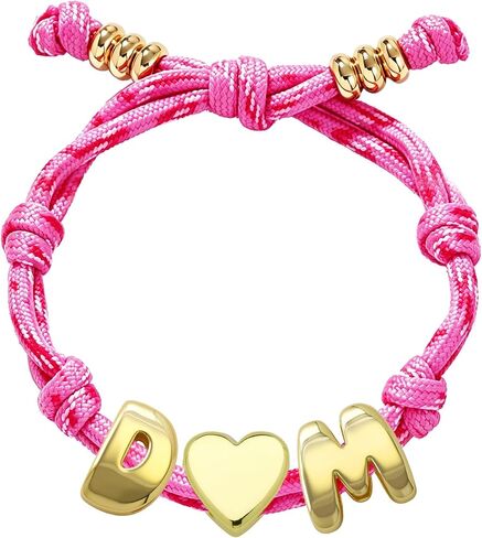 2Pcs Personalized Bubble Bracelet Patriotic Jewelry USA Accessories Bubble Initial Bracelet with America 250 Red White and Blue Bracelets for women Men USA 4th of July Bracelets in Saudi Arabia