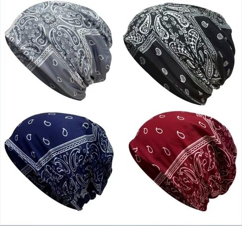 Slouchy Beanie Hat, Breathable Quick Dry Sleep Cap, Thin Skullies Beanies Soft Running Bonnet for Men Women in Kuwait