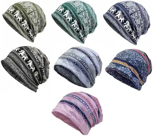 Slouchy Beanie Hat, Breathable Quick Dry Sleep Cap, Thin Skullies Beanies Soft Running Bonnet for Men Women in Kuwait