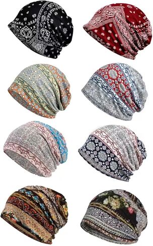Slouchy Beanie Hat, Breathable Quick Dry Sleep Cap, Thin Skullies Beanies Soft Running Bonnet for Men Women in Kuwait