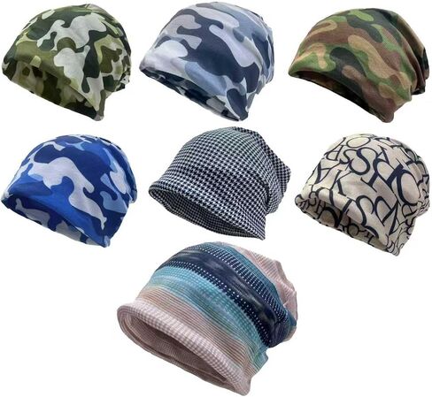 Slouchy Beanie Hat, Breathable Quick Dry Sleep Cap, Thin Skullies Beanies Soft Running Bonnet for Men Women in Kuwait