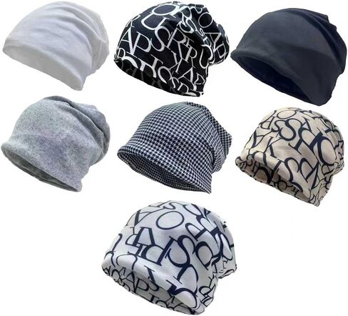 Slouchy Beanie Hat, Breathable Quick Dry Sleep Cap, Thin Skullies Beanies Soft Running Bonnet for Men Women in Kuwait