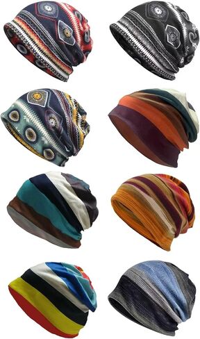 Slouchy Beanie Hat, Breathable Quick Dry Sleep Cap, Thin Skullies Beanies Soft Running Bonnet for Men Women in Kuwait