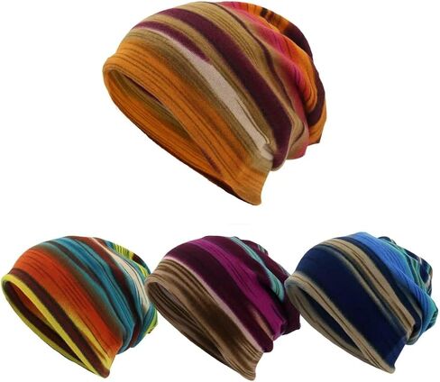 Slouchy Beanie Hat, Breathable Quick Dry Sleep Cap, Thin Skullies Beanies Soft Running Bonnet for Men Women in Kuwait
