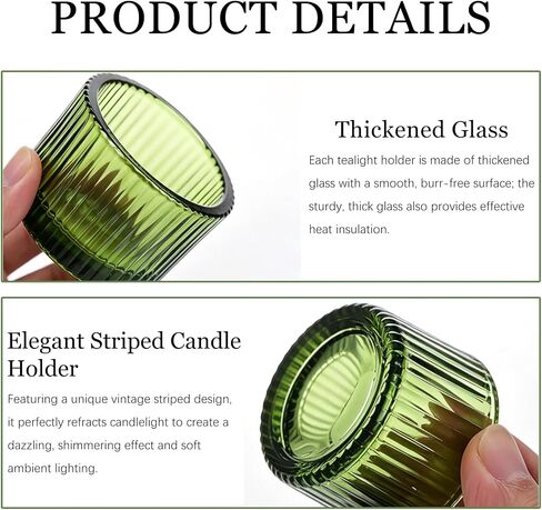 Green Glass Votive Candle Holders 12 Pack, Small Glass Cups for Tea Lights, Wedding Centerpieces, Table Decorations, Home Decor, Party Favors, Bulk Set of 12 in Saudi Arabia